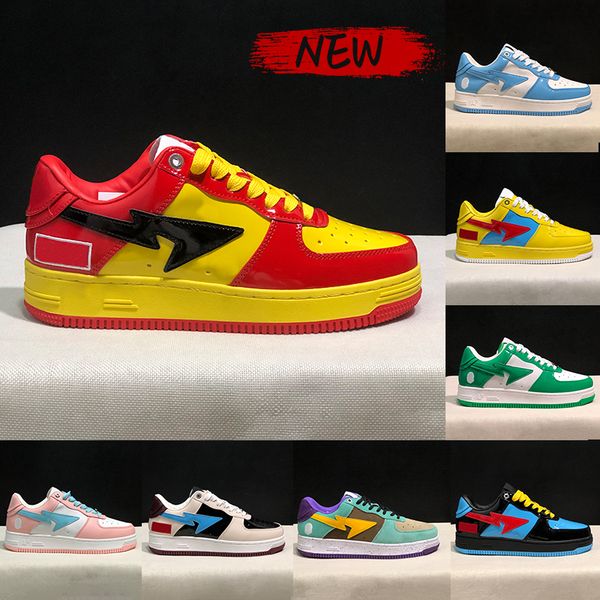 new og casual shoes sta low apes casual shoes men women nigo teal brown comics yellow red patent leather black triple white blue paint beige
new og casual shoes sta low apes casual shoes men women nigo teal brown comics yellow red patent leather black triple white blue paint beige