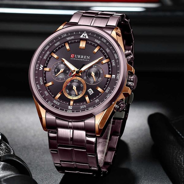 watches curren men quartz wristwatches luxury brand sporty chronograph blue watches with stainless steel luminous hands male clock black gxu, Slivery;brown
watches curren men quartz wristwatches luxury brand sporty chronograph blue watches with stainless steel luminous hands male clock black gxu, Slivery;brown