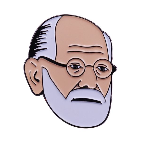 sigmund freud psychology badge pop art decor brooch pins movie, Blue