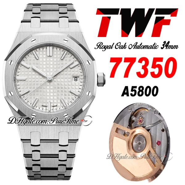twf 34mm 77350 a5800 automatic ladies watch 50th anniversary white textured dial stick markers stainless steel bracelet womens watches super, Slivery;brown
twf 34mm 77350 a5800 automatic ladies watch 50th anniversary white textured dial stick markers stainless steel bracelet womens watches super, Slivery;brown