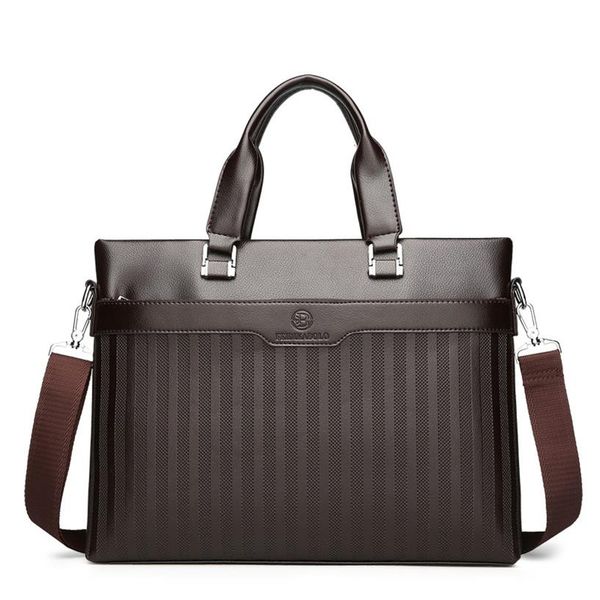 men's new pu stripe business wind soft wear-resistant leather shoulder bag black & brown 350n
men's new pu stripe business wind soft wear-resistant leather shoulder bag black & brown 350n