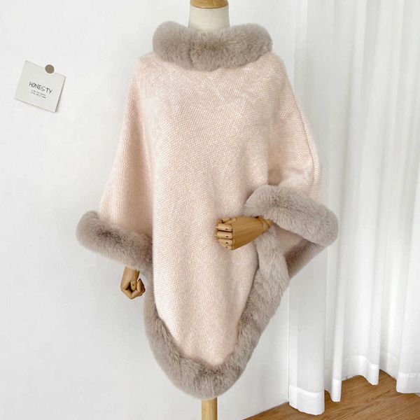 women's fur faux fur solid colors pullover capes 2022 autumn winter women faux fur collar cloak thick outstreet wear velvet warm poncho, Black
women's fur faux fur solid colors pullover capes 2022 autumn winter women faux fur collar cloak thick outstreet wear velvet warm poncho, Black