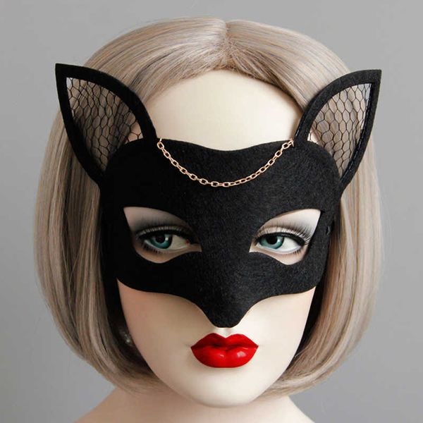 black fox half-face mask masquerade halloween hair jewelry ladies netted masks party hair accessories for kids, Golden;white
black fox half-face mask masquerade halloween hair jewelry ladies netted masks party hair accessories for kids, Golden;white