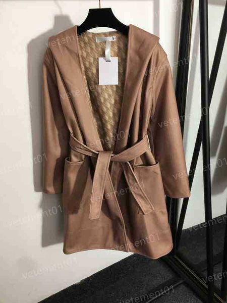 womens designer trench coats fashion brand logo print belt pocket decorated hooded woolen coat luxury plus size jackets women clothing, Tan;black
womens designer trench coats fashion brand logo print belt pocket decorated hooded woolen coat luxury plus size jackets women clothing, Tan;black