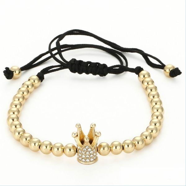 beaded fashion mens gold color imperial micro pave crystal crown charm bracelet braiding weave bead drop delivery 2021 jewelry bracel dhg3l, Black
beaded fashion mens gold color imperial micro pave crystal crown charm bracelet braiding weave bead drop delivery 2021 jewelry bracel dhg3l, Black