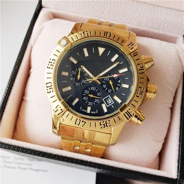 luxury swiss gold watch mens designer watches stainless steel montre de luxe military wristwatches life waterproof chronograph197q, Slivery;brown
luxury swiss gold watch mens designer watches stainless steel montre de luxe military wristwatches life waterproof chronograph197q, Slivery;brown