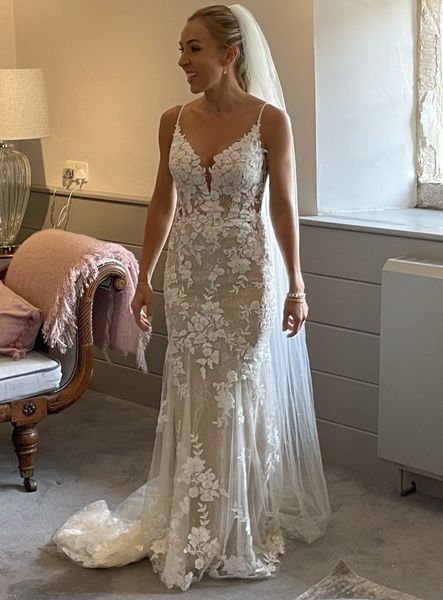 bohemian lace mermaid wedding dresses summer beach bridal gowns sleeveless spaghetti straps long robe de mariee backless 2023, White
bohemian lace mermaid wedding dresses summer beach bridal gowns sleeveless spaghetti straps long robe de mariee backless 2023, White