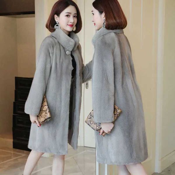 women's fur faux winter mink fleece coat women midi stand collar jacket thick warm loose female elegant parka outwear plus size t221105, Black
women's fur faux winter mink fleece coat women midi stand collar jacket thick warm loose female elegant parka outwear plus size t221105, Black