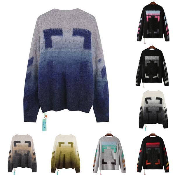 designer sweaters arrow color gradient cardigan sweater for men women classic multicolor round neck autumn winter keep warm comfortable, White;black
designer sweaters arrow color gradient cardigan sweater for men women classic multicolor round neck autumn winter keep warm comfortable, White;black