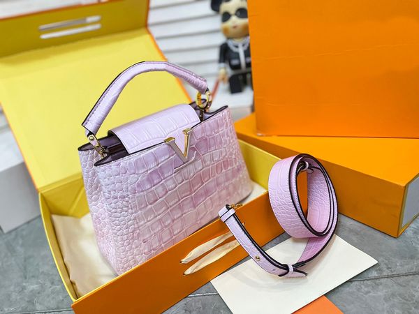 tz designer bags capucines series flap bag detachable shoul der strap messenger bags women's fashion handbags pearl crocodile pattern s
tz designer bags capucines series flap bag detachable shoul der strap messenger bags women's fashion handbags pearl crocodile pattern s