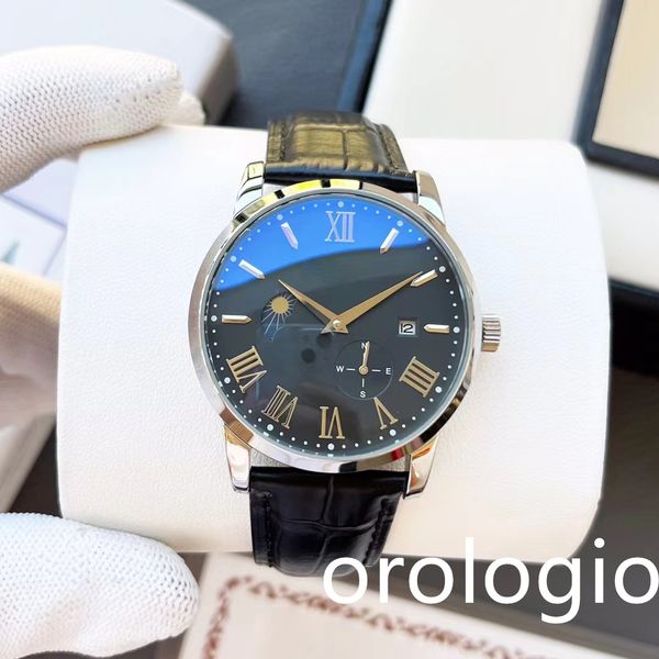 boutique men's watch automatic mechanical movement 316 stainless steel case leather belt 40mm noble watch, Slivery;brown
boutique men's watch automatic mechanical movement 316 stainless steel case leather belt 40mm noble watch, Slivery;brown