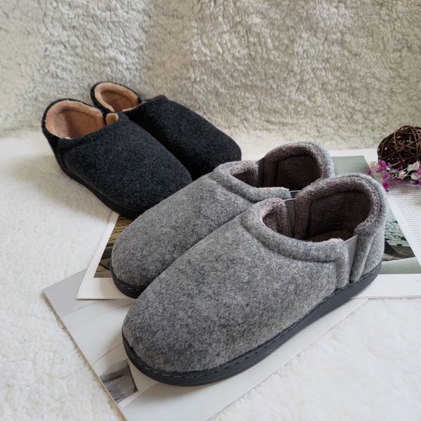 autumn winter slippers thermal felt men and women home non-slip large size memory cotton slippers, Black
autumn winter slippers thermal felt men and women home non-slip large size memory cotton slippers, Black
