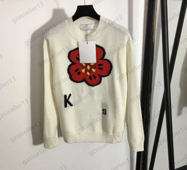 women sweater small red flower letter logo printing long sleeve knitted sweaters natural color standard crew neck knitwear cute youth style, White;black
women sweater small red flower letter logo printing long sleeve knitted sweaters natural color standard crew neck knitwear cute youth style, White;black