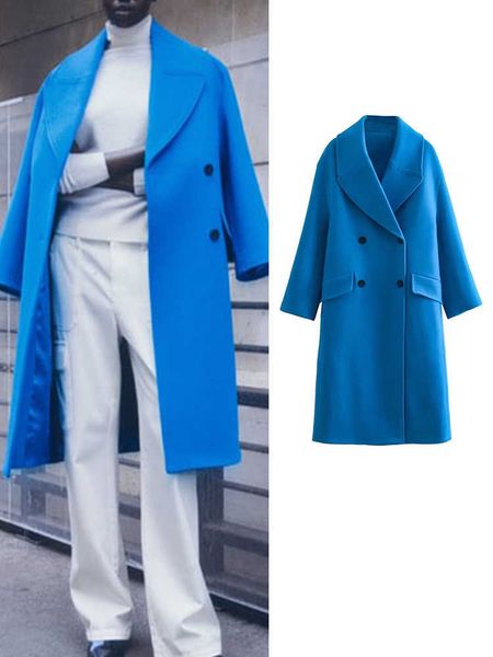 women's fur faux fur traf 2022 women solid woolen coat autumn winter office lady long sleeve outwear warm basic fashion loose notched o, Black
women's fur faux fur traf 2022 women solid woolen coat autumn winter office lady long sleeve outwear warm basic fashion loose notched o, Black