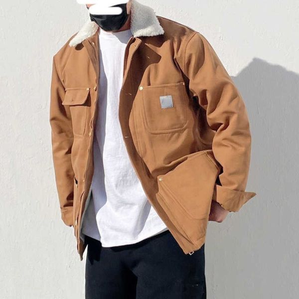 men designer wool jacket couple fashion cardigan thick coat zipper lapel warm long sleeve top, Black;brown
men designer wool jacket couple fashion cardigan thick coat zipper lapel warm long sleeve top, Black;brown