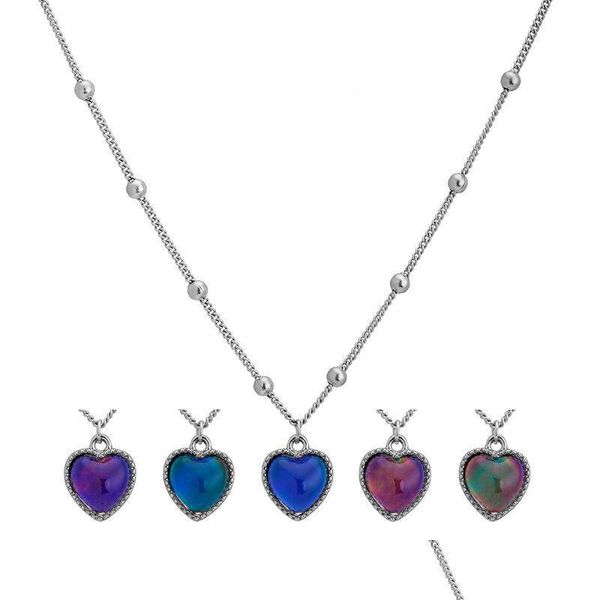 pendant necklaces 2pcs mood necklace changing color heart pendant titanium steel drop delivery jewelry necklaces pendants dhy1j, Silver
pendant necklaces 2pcs mood necklace changing color heart pendant titanium steel drop delivery jewelry necklaces pendants dhy1j, Silver