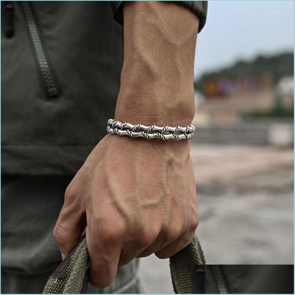 bangle bangle handwoven doublelayer bamboo bracelet mens personality retro sier open for men drop delivery jewelry bracelets dhpdc, Black
bangle bangle handwoven doublelayer bamboo bracelet mens personality retro sier open for men drop delivery jewelry bracelets dhpdc, Black