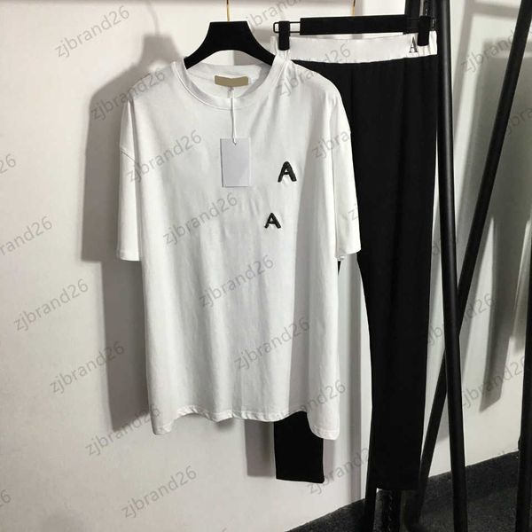 womens two piece pants letter logo embroidered cotton stretch short sleeve shirt spell woven belt slim trousers simple sports style women c, White
womens two piece pants letter logo embroidered cotton stretch short sleeve shirt spell woven belt slim trousers simple sports style women c, White