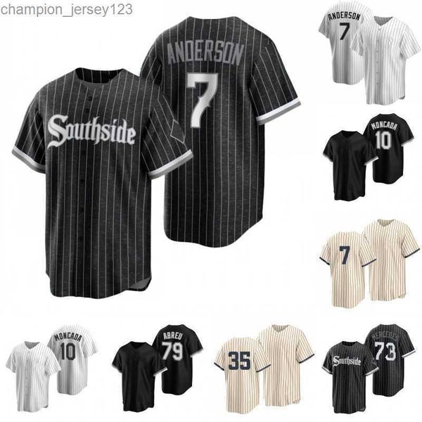 college baseball wears southside #7 tim anderson baseball jersey aj pollock eloy jimenez jose abreu luis robert yoan moncada bo jackson luca, Black
college baseball wears southside #7 tim anderson baseball jersey aj pollock eloy jimenez jose abreu luis robert yoan moncada bo jackson luca, Black