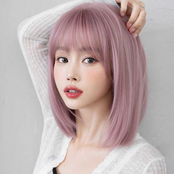 hair lace wigs summer wig female short sweetheart pink head natural breathable hair cover, Black
hair lace wigs summer wig female short sweetheart pink head natural breathable hair cover, Black