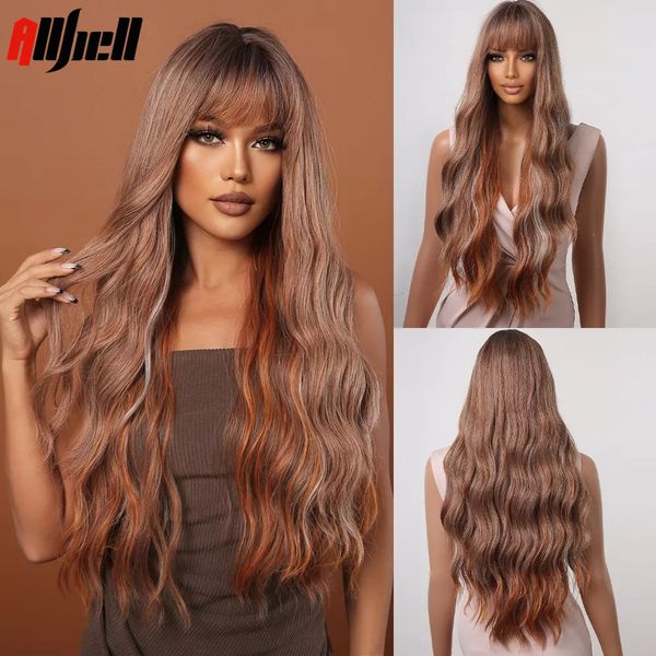 lx brand long brown wavy synthetic hair wigs mixed blonde golden bangs wig natural wavy for black women daily party wigs heat resistantfacto
lx brand long brown wavy synthetic hair wigs mixed blonde golden bangs wig natural wavy for black women daily party wigs heat resistantfacto
