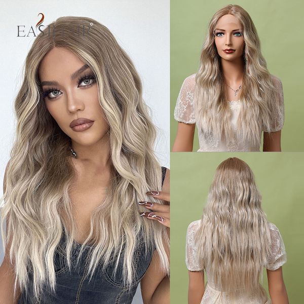 mixed brown blonde ombre synthetic lace front wigs long beach wave curly hair wigs for women heat resistant daily partyfactory direct, Black
mixed brown blonde ombre synthetic lace front wigs long beach wave curly hair wigs for women heat resistant daily partyfactory direct, Black