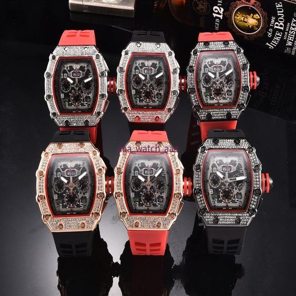 2021 mens fashion sport watch shinning watches stainless steel diamond iced watch all dial work chronograph rubber strap r-male cl242f, Slivery;brown
2021 mens fashion sport watch shinning watches stainless steel diamond iced watch all dial work chronograph rubber strap r-male cl242f, Slivery;brown