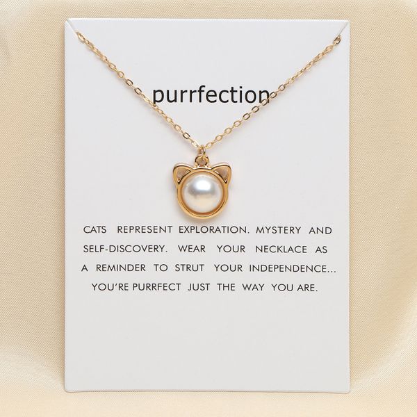 love heart cat ear pearl pendant necklace with card animal necklaces for women girls fashion jewelry, Silver
love heart cat ear pearl pendant necklace with card animal necklaces for women girls fashion jewelry, Silver