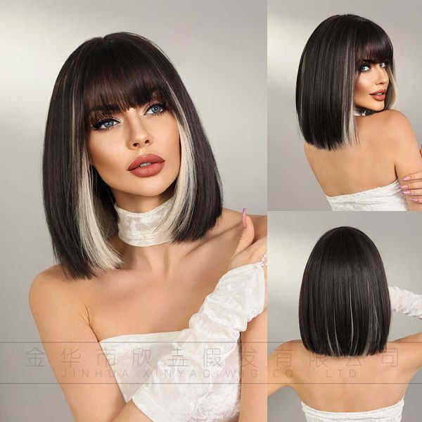 hair lace wigs head cover for women with ears beige woman wig bangs short straight hair, Black
hair lace wigs head cover for women with ears beige woman wig bangs short straight hair, Black