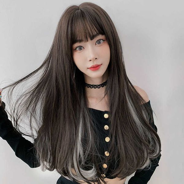 hair lace wigs wig women's hanging ears pick dyed net red cartoon bangs long hair natural micro curly pear flower head, Black
hair lace wigs wig women's hanging ears pick dyed net red cartoon bangs long hair natural micro curly pear flower head, Black