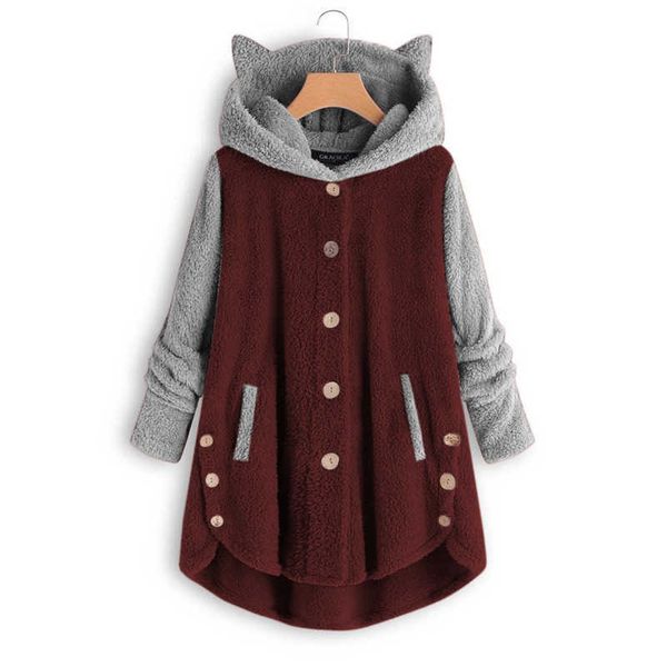 women's jackets fashion cute cat women hoodies sweatshirts winter warm hooded loose soft patchwork coat lady pajamas harajuku t221105, Black;brown
women's jackets fashion cute cat women hoodies sweatshirts winter warm hooded loose soft patchwork coat lady pajamas harajuku t221105, Black;brown