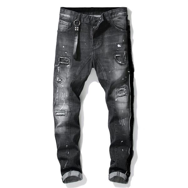 mens luxury designer jeans denim black ripped pants the version fashion broken hole italy brand bike designerr5sf2068, Blue
mens luxury designer jeans denim black ripped pants the version fashion broken hole italy brand bike designerr5sf2068, Blue