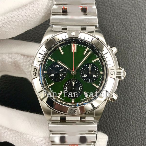 gf maker super quality watch 42mm chronomat 42 b01 green dial 904l steel chronograph eta 7750 movement mechanical automatic mens watches men, Slivery;brown
gf maker super quality watch 42mm chronomat 42 b01 green dial 904l steel chronograph eta 7750 movement mechanical automatic mens watches men, Slivery;brown