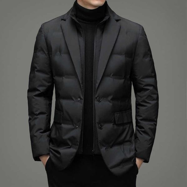 men's down jacket winter new business suit warm casual solid color slim men coats, Black
men's down jacket winter new business suit warm casual solid color slim men coats, Black