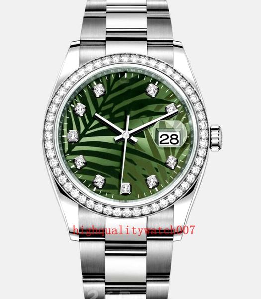 elling excellent wristwatches 36mm olive green palm leaf pattern dial 126284 stainless steel bracelet automatic mechanical women's men&, Slivery;brown
elling excellent wristwatches 36mm olive green palm leaf pattern dial 126284 stainless steel bracelet automatic mechanical women's men&, Slivery;brown