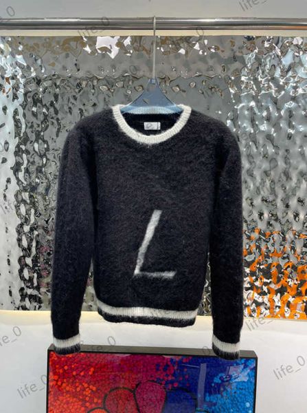 brand womens sweater mohair pullovers sweater contrast color stripe letter print knitwear warm casual commuting style fashion designer card, White;black
brand womens sweater mohair pullovers sweater contrast color stripe letter print knitwear warm casual commuting style fashion designer card, White;black