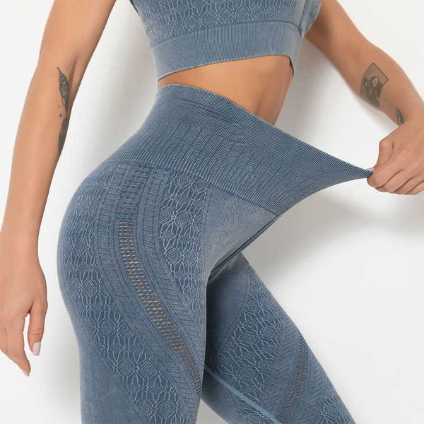 new european and american leggings sports fitness pants seamless washed hollow out yoga pants running high waist hip lifting tights, Black
new european and american leggings sports fitness pants seamless washed hollow out yoga pants running high waist hip lifting tights, Black