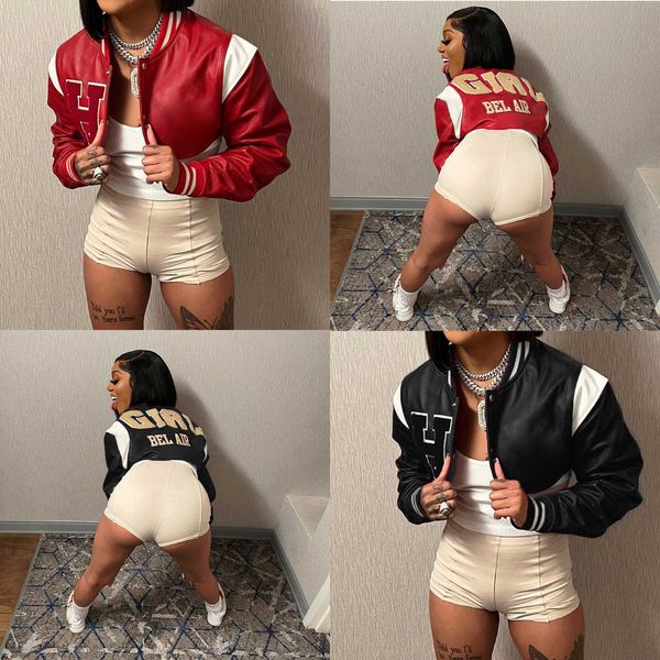 women's jackets leather varsity baseball jacket winter women cropped cyber y2k streetwear 2022 clothes racing bomber jackets patchwork, Black;brown
women's jackets leather varsity baseball jacket winter women cropped cyber y2k streetwear 2022 clothes racing bomber jackets patchwork, Black;brown