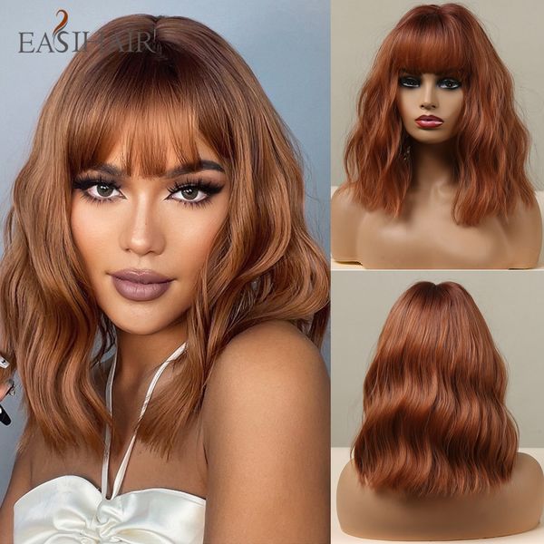 bob curly wavy synthetic wigs with bang copper ginger red brown natural hair for women daily party heat resistant fiberfactory direct, Black
bob curly wavy synthetic wigs with bang copper ginger red brown natural hair for women daily party heat resistant fiberfactory direct, Black
