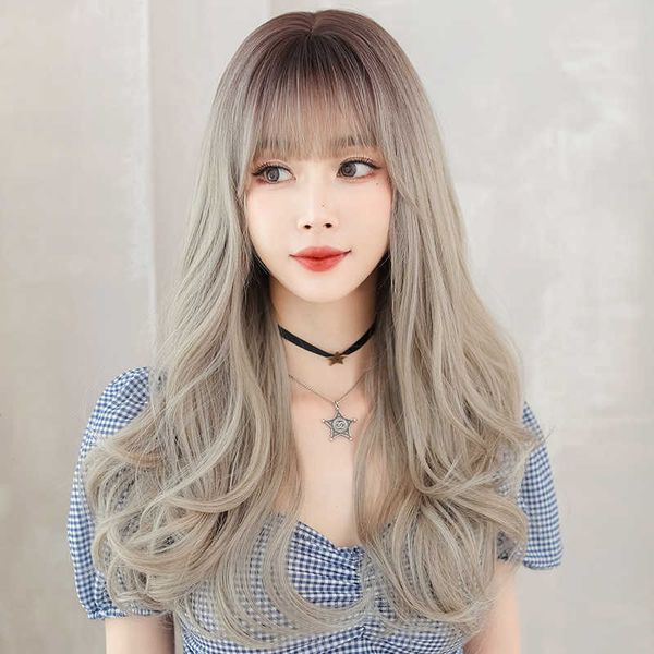 hair lace wigs wig long curly hair dyeing gradient natural sweet wind female net red simulation whole head cover, Black
hair lace wigs wig long curly hair dyeing gradient natural sweet wind female net red simulation whole head cover, Black
