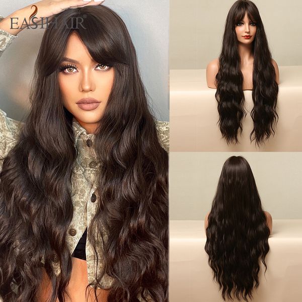 long dark brown curly synthetic wig with side bang heat resistant wigs for women daily party cosplay natural fake hairfactory direct, Black
long dark brown curly synthetic wig with side bang heat resistant wigs for women daily party cosplay natural fake hairfactory direct, Black