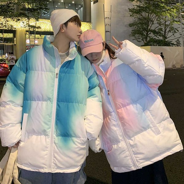 gradual change men's fashion down cotton jacket heavy in winter men and women's student coat tie dye, Black
gradual change men's fashion down cotton jacket heavy in winter men and women's student coat tie dye, Black