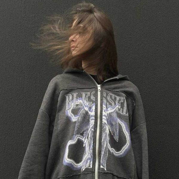 women's jackets zip up hoodie y2k clothes woman goth sweatshirt coat pullover gothic long sleeve hoodie jacket harajuku size vintage st, Black;brown
women's jackets zip up hoodie y2k clothes woman goth sweatshirt coat pullover gothic long sleeve hoodie jacket harajuku size vintage st, Black;brown