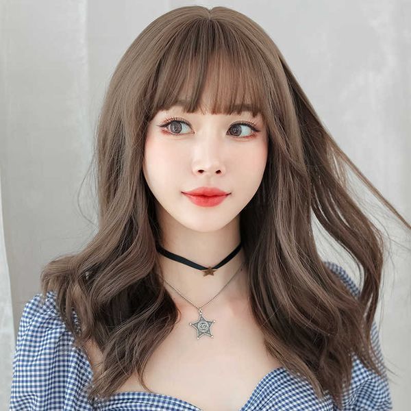 hair lace wigs wig female trojan roll chemical fiber wigs ffy air bangs long curly hair headgear, Black
hair lace wigs wig female trojan roll chemical fiber wigs ffy air bangs long curly hair headgear, Black