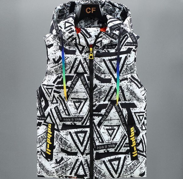 new hooded men's vest coats winter warm thick sleeveless waistcoat casual solid color zipper vest jackets, Black;white
new hooded men's vest coats winter warm thick sleeveless waistcoat casual solid color zipper vest jackets, Black;white