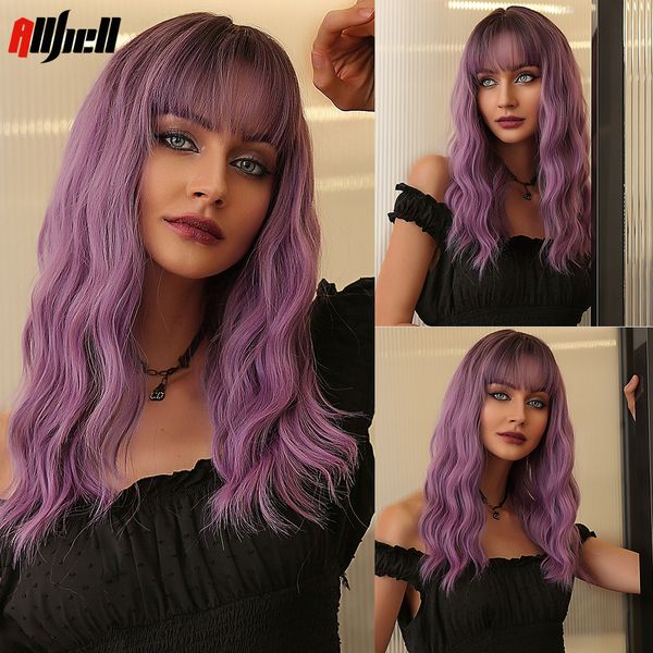 lx brand purple ombre synthetic body wavy wigs with bangs medium length for women cosplay halloween christmas wigs hair heat resistantfactor, Black
lx brand purple ombre synthetic body wavy wigs with bangs medium length for women cosplay halloween christmas wigs hair heat resistantfactor, Black