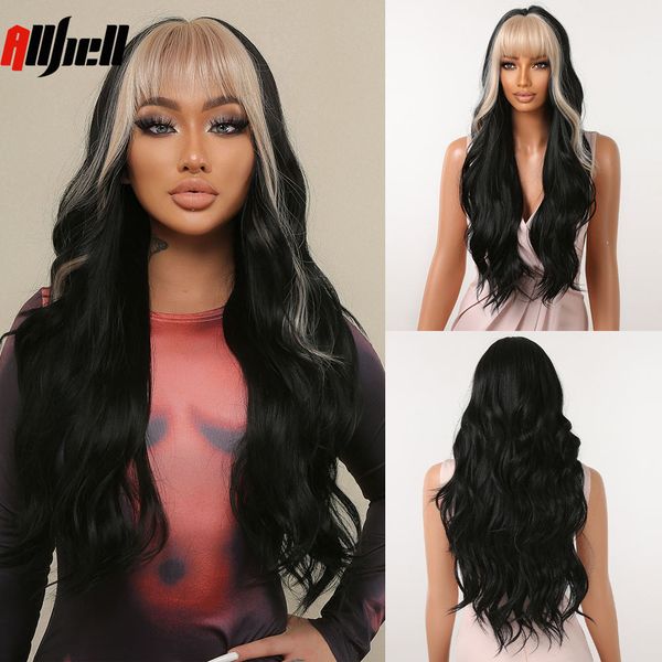 lx brand long black synthetic hair wigs with blonde bangs natural wave for women halloween cosplay costume wig heat resistant party usefacto
lx brand long black synthetic hair wigs with blonde bangs natural wave for women halloween cosplay costume wig heat resistant party usefacto