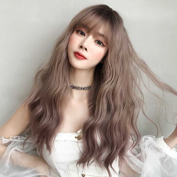 hair lace wigs wig female micro wave natural ffy whole net red long curl hair set, Black
hair lace wigs wig female micro wave natural ffy whole net red long curl hair set, Black