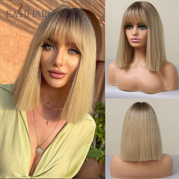brown golden women synthetic wigs with bangs medium length straight hair wigs for women daily cosplay heat resistantfactory direct, Black
brown golden women synthetic wigs with bangs medium length straight hair wigs for women daily cosplay heat resistantfactory direct, Black