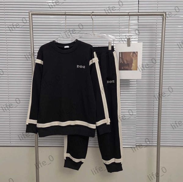 brand womens two piece pants front logo embroidery round collar pullover jackets elastic waist stripe trousers casual sports style women tr, White
brand womens two piece pants front logo embroidery round collar pullover jackets elastic waist stripe trousers casual sports style women tr, White
